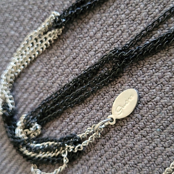 Guess Women Black & Sliver Necklace - Picture 2 of 4